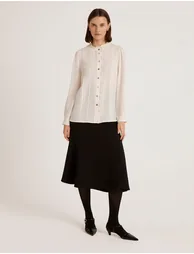 Fiora Crepe Button Through Blouse - 4