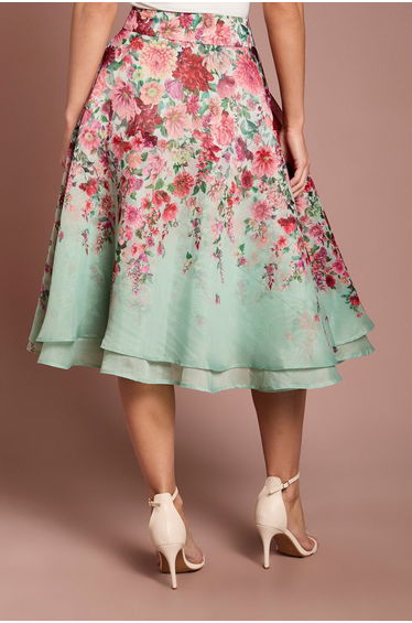 Organza Floral Midi Skirt product thumbnail 3