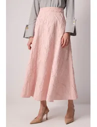 TEXTURED A CUT SKIRT - 1