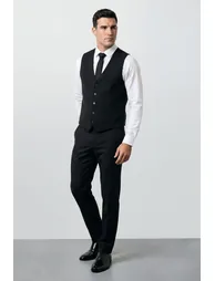 Plus & Tall Black Essential Suit Waistcoat