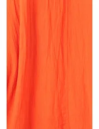 Yumi Orange Viscose Maxi Beach Dress - 1