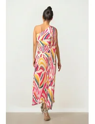 Pleated Stripe Dress - 3