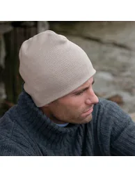 Result Pull On Soft Feel Acrylic Winter Hat - Stone - 1