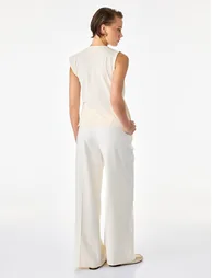 Asymmetric Draped Blouse - 3