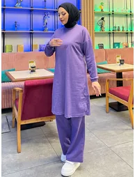 Modest Longline Top Tracksuit Set - 5