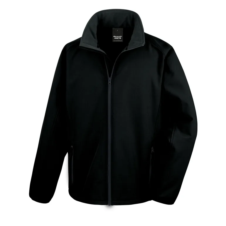 Result Core Mens Printable Soft Shell Jacket - Black