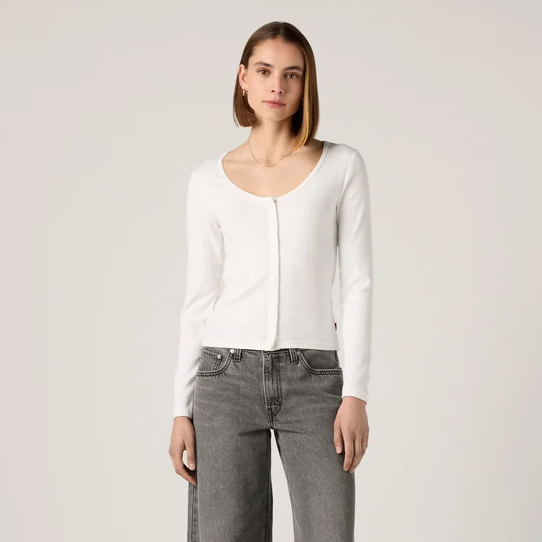 Long Sleeve Button T-Shirt - 1