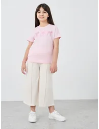Graphic Print Round Neck T-Shirt - 1