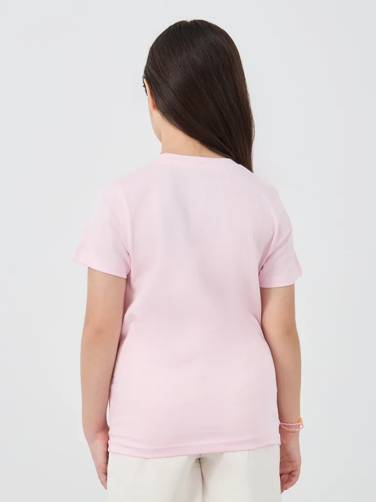 Graphic Print Round Neck T-Shirt - 4