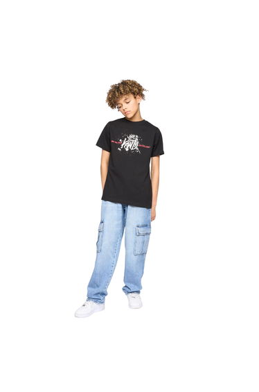Kings Will Dream Boys Paint Splatter T-Shirt - Black