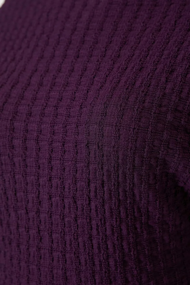 Plum Knitted Bottom - Top Set - 5