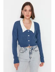 Cardigan - Blue - Regular fit - 1