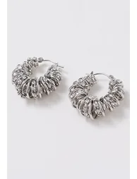 Radiant Multi-Loop Hoop Earrings in Silver - 1