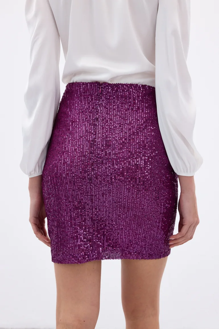 Sequined Mini Skirt - 3