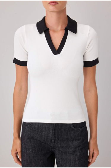 Ecru Knitted T-Shirt product thumbnail 2