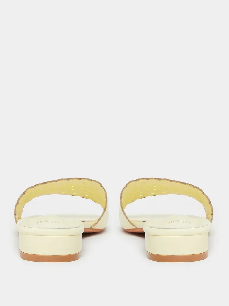 Embroidered Strap Open Toe Sandals - 3