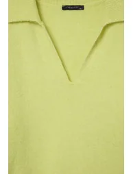 Light Green Polo Collar Soft Feel Knitwear Sweater - 6