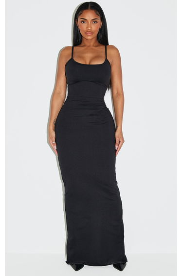 Shape Black Built In Shapewear Sculpt Strappy Maxi Dress