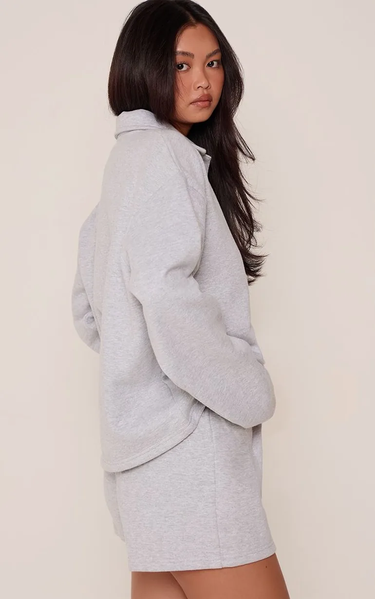 Grey Marl Polo Lightweight Sweatshirt - 2