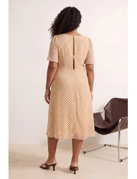 Ecru Woven Plus Size Dress - 2