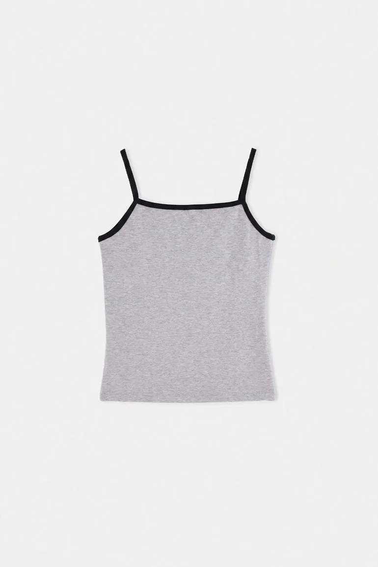 Gray Pink Girls' 2-Piece Undershirt Set - 14