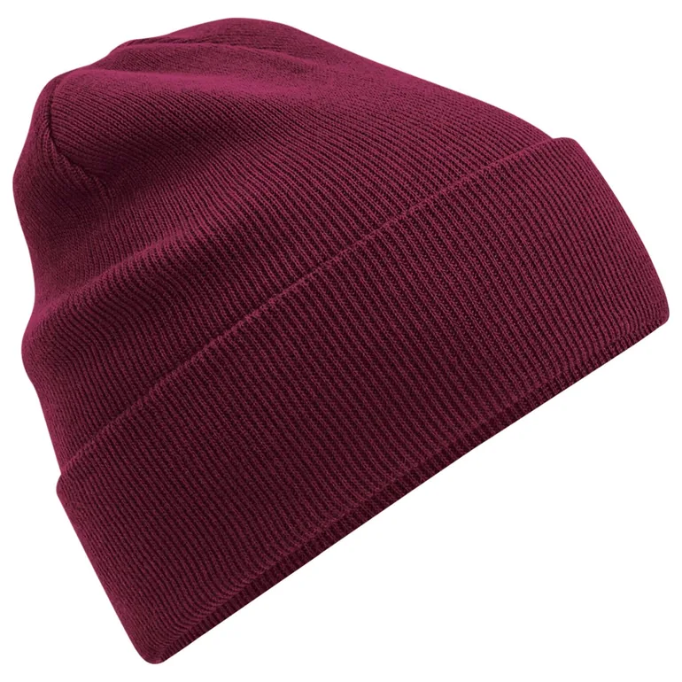 Beechfield Original Organic Cotton Cuffed Beanie - Burgundy
