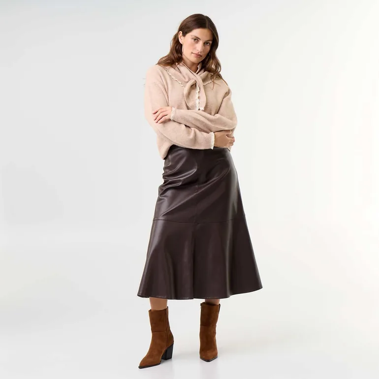 Sweater with matching scarf BEIGE