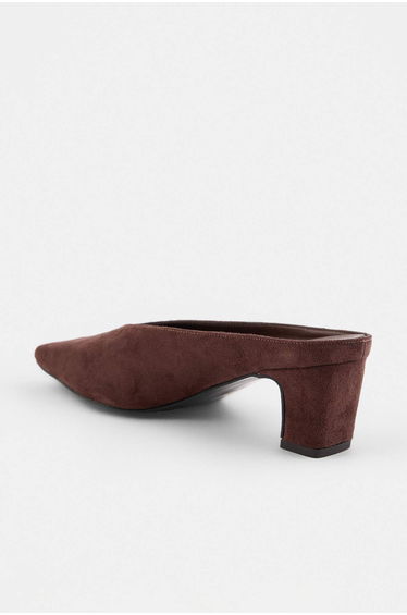 Brown Suede 5.5 cm Women's Classic Heeled Shoes product thumbnail 4