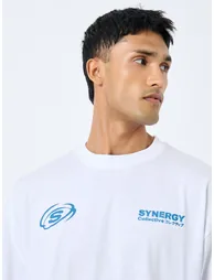 Men Boxy Fit Bold Back Print Heavy Jersey T-Shirt - 3