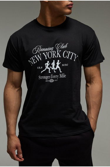 MAN Active Regular Fit NYC Running Club T-Shirt - black