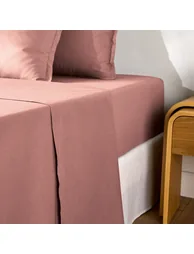 شرشف سرير قطن سادة - 3