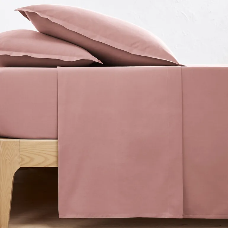 شرشف سرير قطن سادة - 1