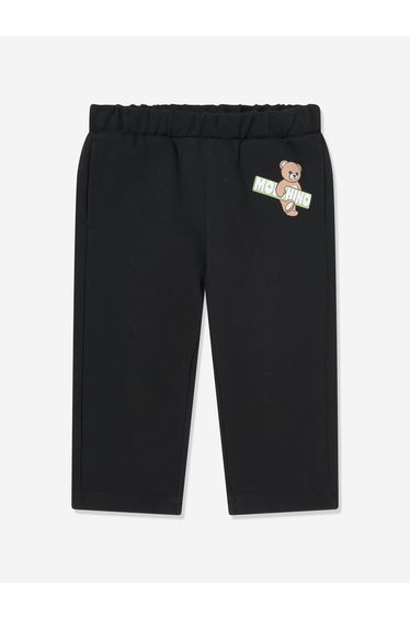 Moschino Baby Teddy Bear Logo Joggers in Black