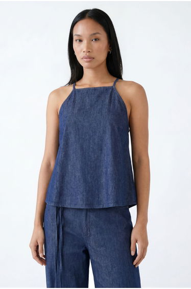 Chambray Cami Top - indigo