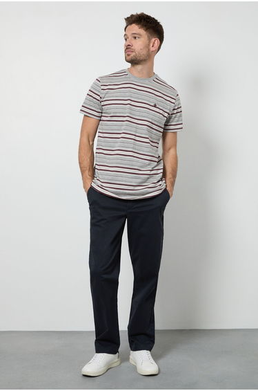 Grey Heritage Stripe T-Shirt