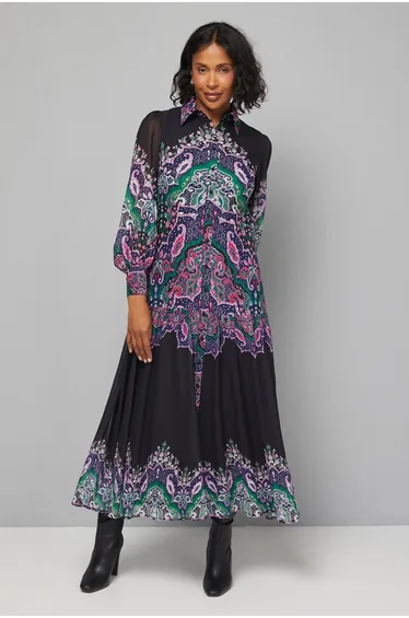 Printed Tiered Maxi Dress