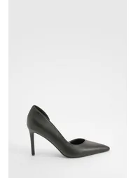 حذاء كورت لون أسود بفتحات كعب وسط - 1