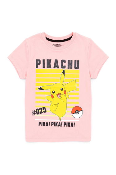 Pokemon Girls Pikachu T-Shirt - Pink