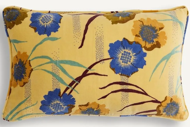 Mowan Printed Cotton Velour Rectangular Cushion Cover 50x30cm