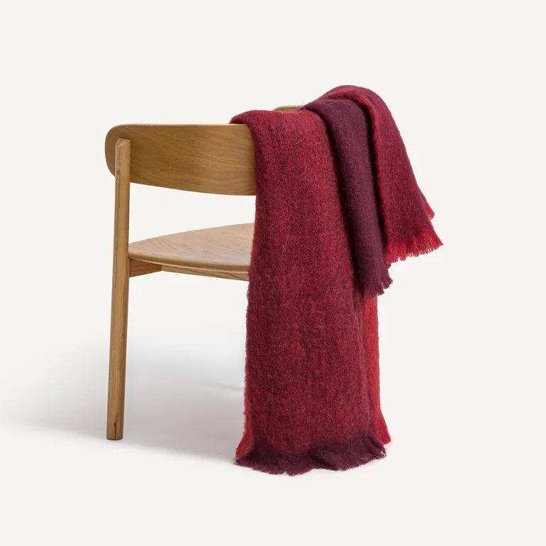 Tzara Throw in Two-Tone Wool and Polyamide