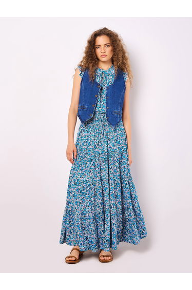 Ditsy Floral Tiered Maxi Skirt