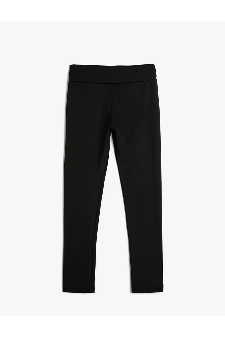 Basic Leggings with Elastic Waist - 2