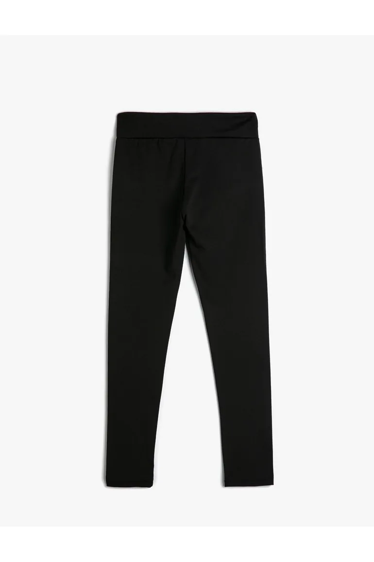 Basic Leggings with Elastic Waist - 1
