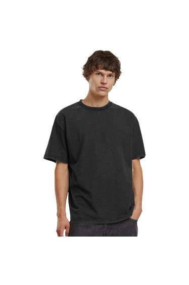 Build Your Brand Mens Vintage Heavyweight Loose T-Shirt - Black