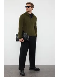 سويتر محبوك سادة بياقة تيرتيل