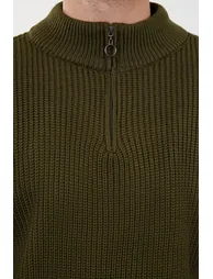 سويتر محبوك سادة بياقة تيرتيل - 5