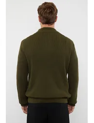 سويتر محبوك سادة بياقة تيرتيل - 1