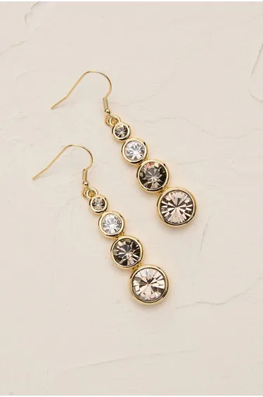 أقراط متدلية مطلية بالذهب بتصميم دمعة