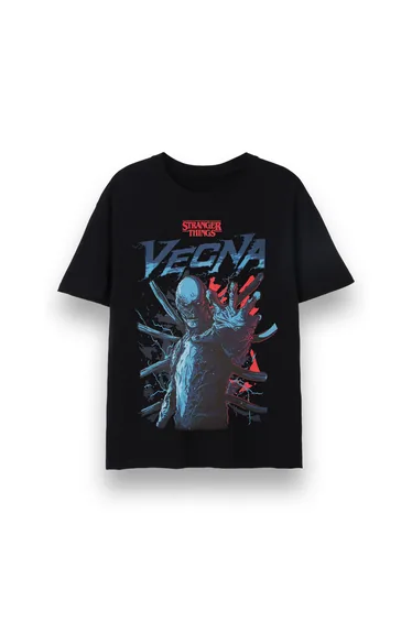 Stranger Things Mens Vecna Short-Sleeved T-Shirt - Black