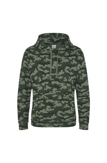 AWDis Mens Camo Hoodie - Green Camo